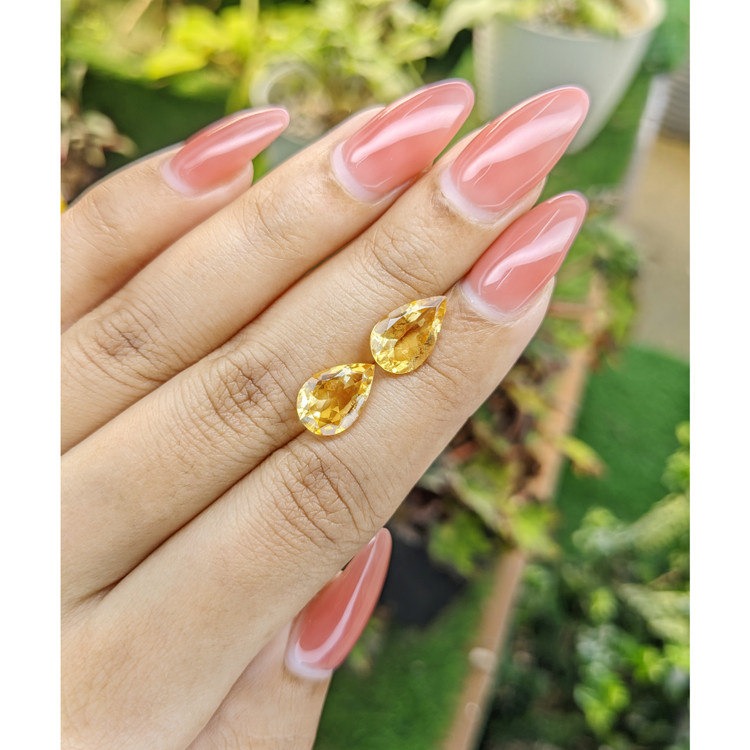 4.64 Ct.Tw. Citrine Pair from Brazil