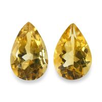 5.42 Ct.Tw. Pear Citrine Pair