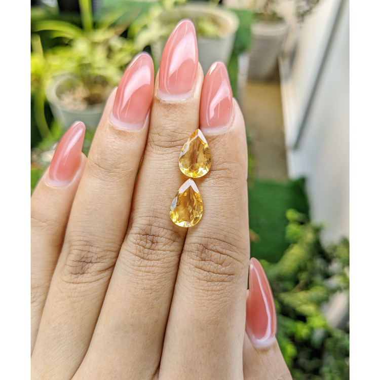 4.06 Ct.Tw. Citrine Pair from Brazil