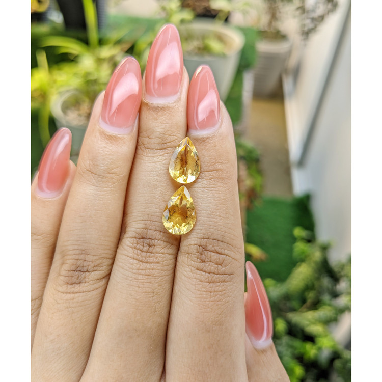 4.51 Ct.Tw. Citrine Pair from Brazil