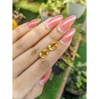4.58 Ct.Tw.Total Carat Weight Yellow Citrine Pair from Brazil Life Style