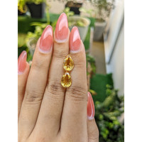 4.58 Ct.Tw.Total Carat Weight Yellow Citrine Pair from Brazil Life Style