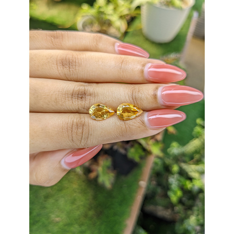 4.35 Ct.Tw. Citrine Pair from Brazil