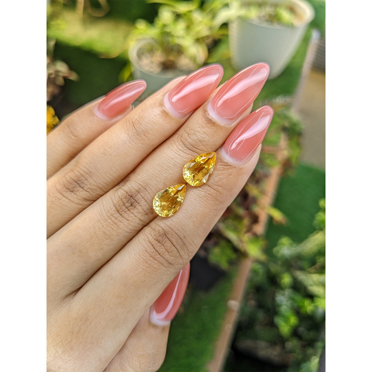 4.35 Ct.Tw. Citrine Pair from Brazil