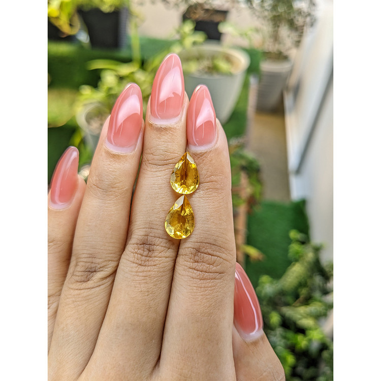 4.27 Ct.Tw. Citrine Pair from Brazil