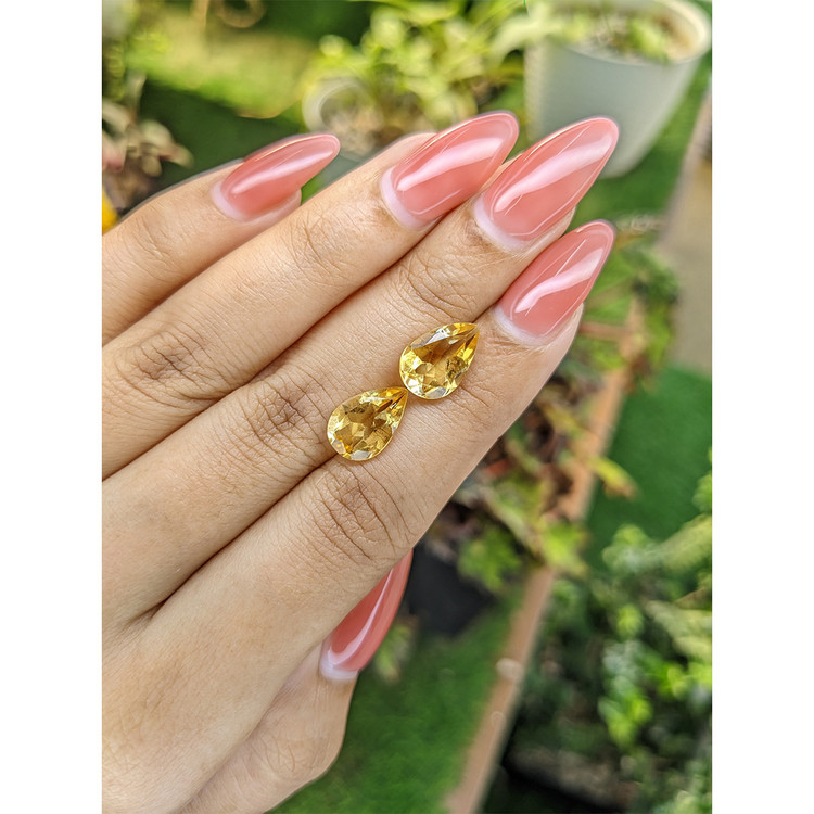 5.18 Ct.Tw. Citrine Pair from Brazil