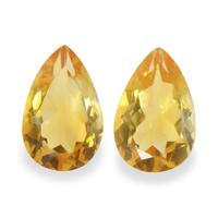 5.39 Ct.Tw. Pear Citrine Pair