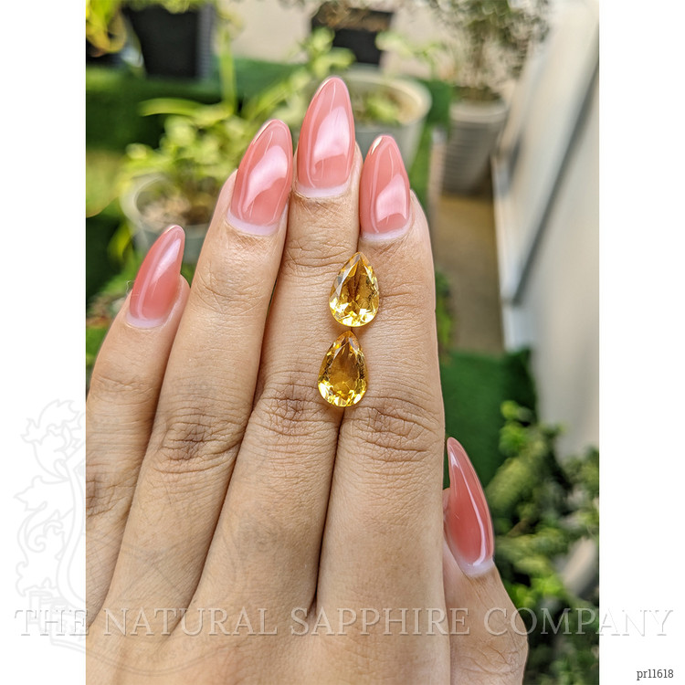 5.39 Ct.Tw. Yellow Citrine Pair from Brazil