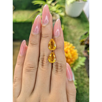 4.62 Ct.Tw.Total Carat Weight Yellow Citrine Pair from Brazil Life Style