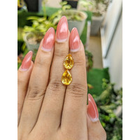 4.88 Ct.Tw.Total Carat Weight Citrine Pair from Brazil Life Style