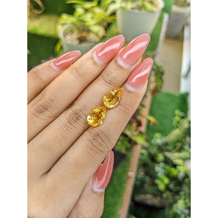 4.88 Ct.Tw. Citrine Pair from Brazil