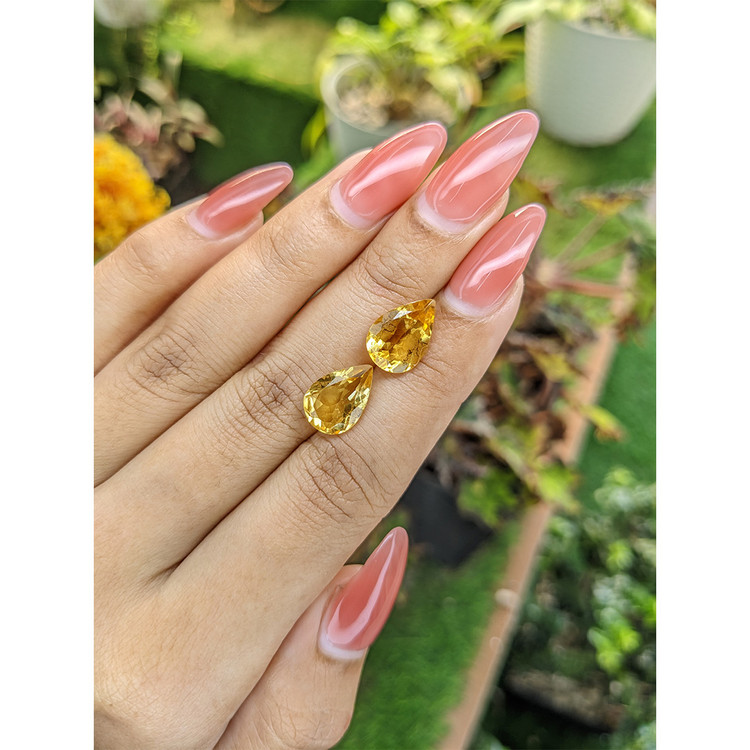 5.68 Ct.Tw. Citrine Pair from Brazil