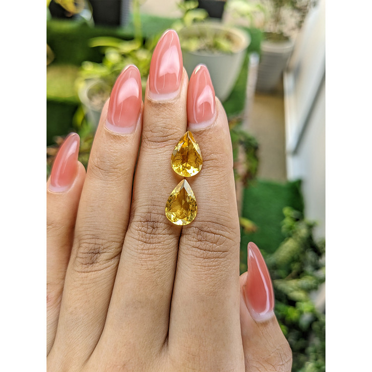 5.68 Ct.Tw. Citrine Pair from Brazil