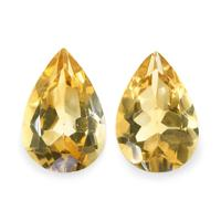 5.34 Ct.Tw. Pear Citrine Pair