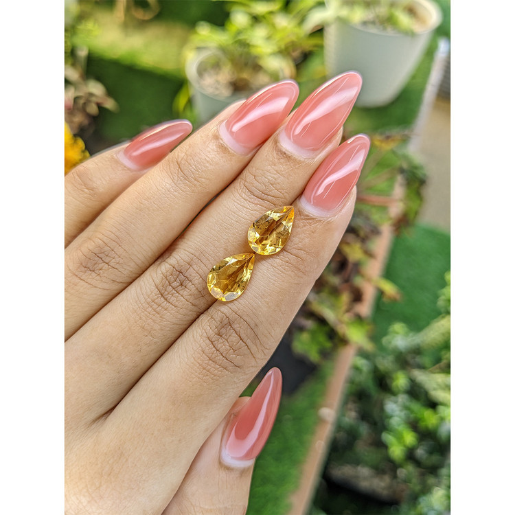 4.52 Ct.Tw. Citrine Pair from Brazil