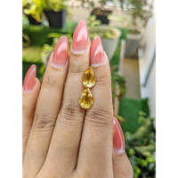 4.91 Ct.Tw.Total Carat Weight Citrine Pair from Brazil Life Style