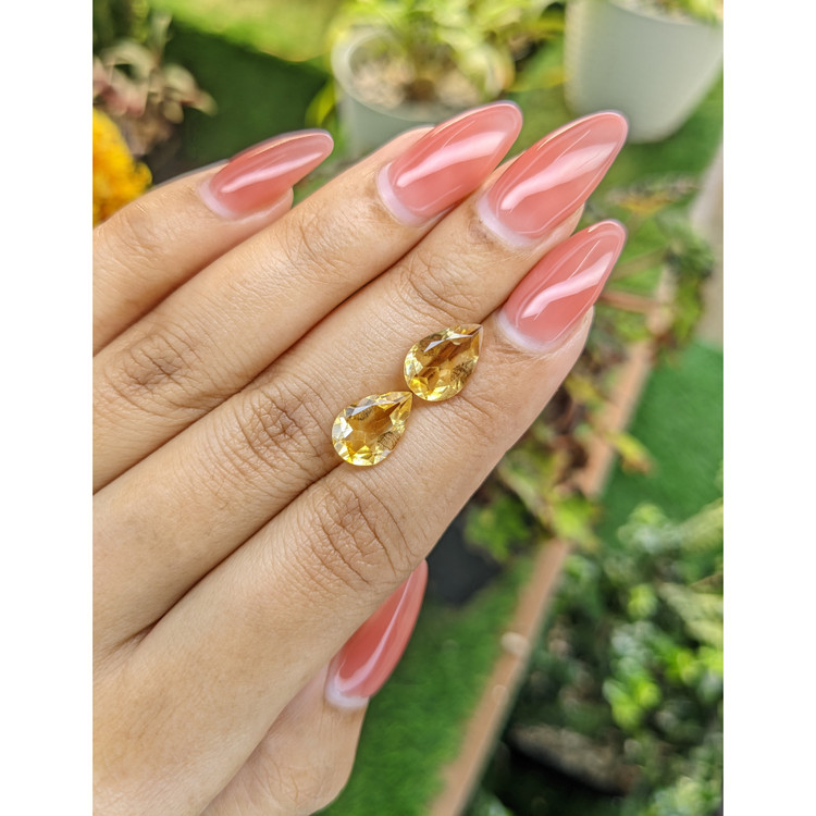 4.28 Ct.Tw. Citrine Pair from Brazil