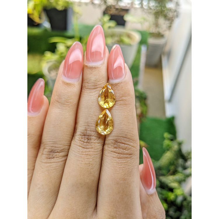 4.33 Ct.Tw. Citrine Pair from Brazil