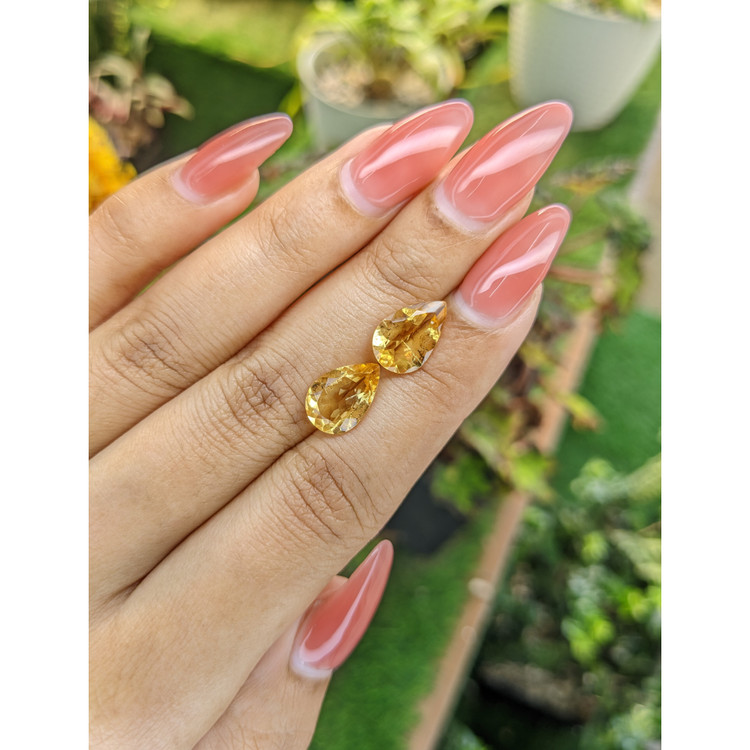4.33 Ct.Tw. Citrine Pair from Brazil