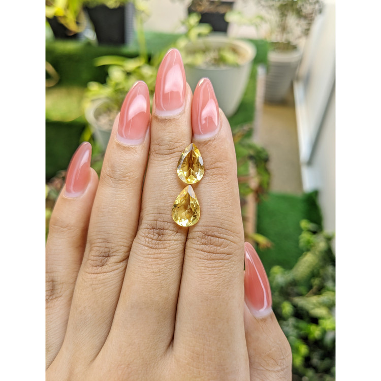 4.74 Ct.Tw. Citrine Pair from Brazil