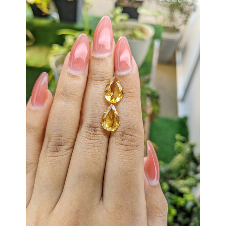 4.85 Ct.Tw. Citrine Pair from Brazil