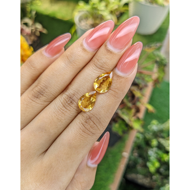 4.85 Ct.Tw. Citrine Pair from Brazil