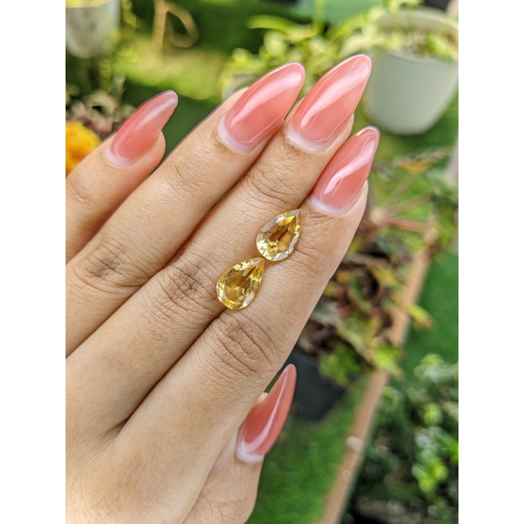 4.32 Ct.Tw. Citrine Pair from Brazil