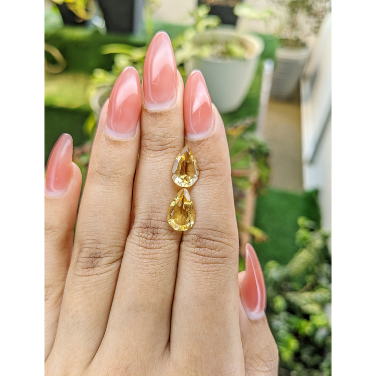 4.32 Ct.Tw. Citrine Pair from Brazil