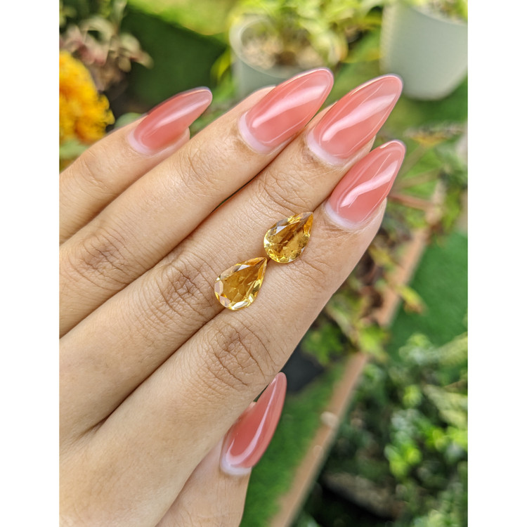 3.67 Ct.Tw. Citrine Pair from Brazil