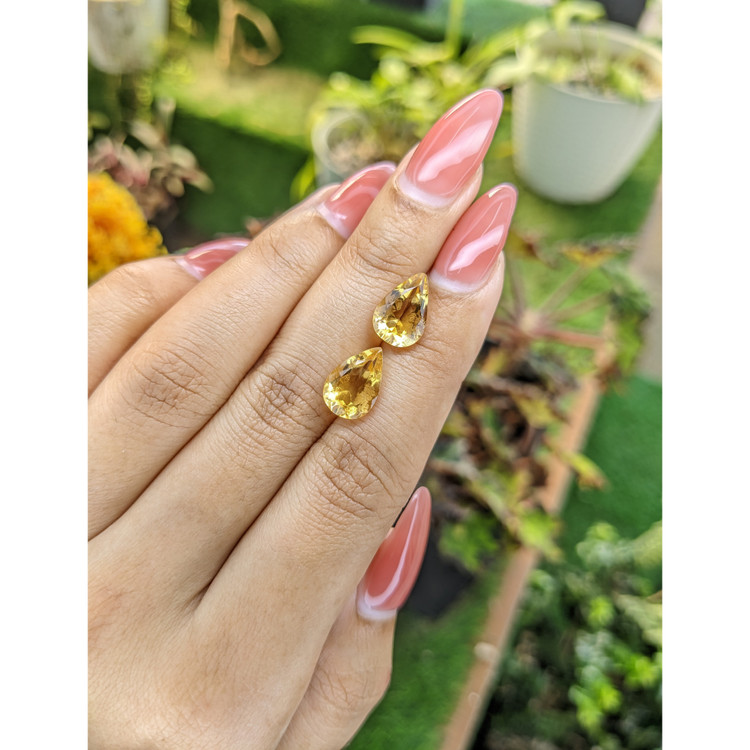 5.25 Ct.Tw. Citrine Pair from Brazil