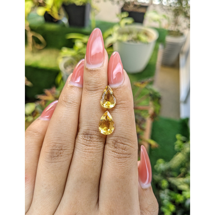 5.25 Ct.Tw. Citrine Pair from Brazil