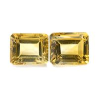 7.83 Ct.Tw. Emerald Cut Citrine Pair