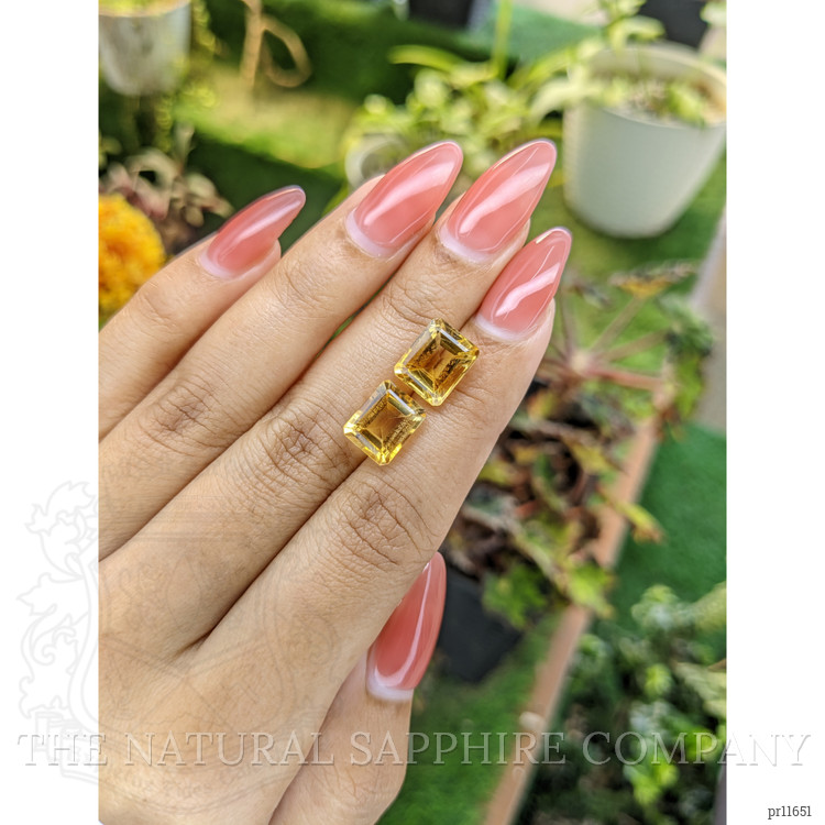 7.83 Ct.Tw. Citrine Pair from Brazil