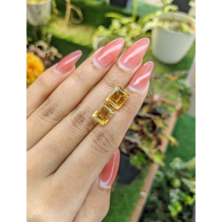 7.83 Ct.Tw. Citrine Pair from Brazil