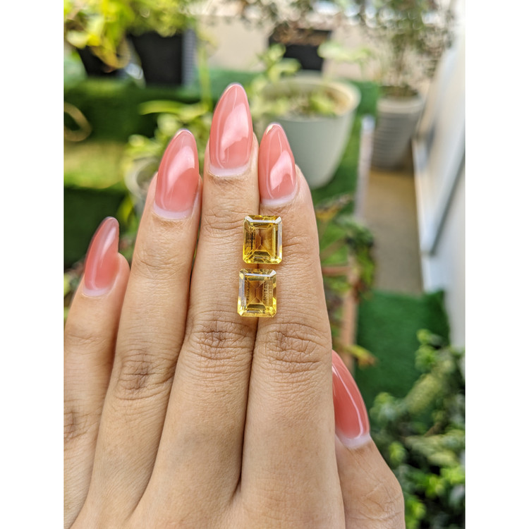 7.83 Ct.Tw. Citrine Pair from Brazil