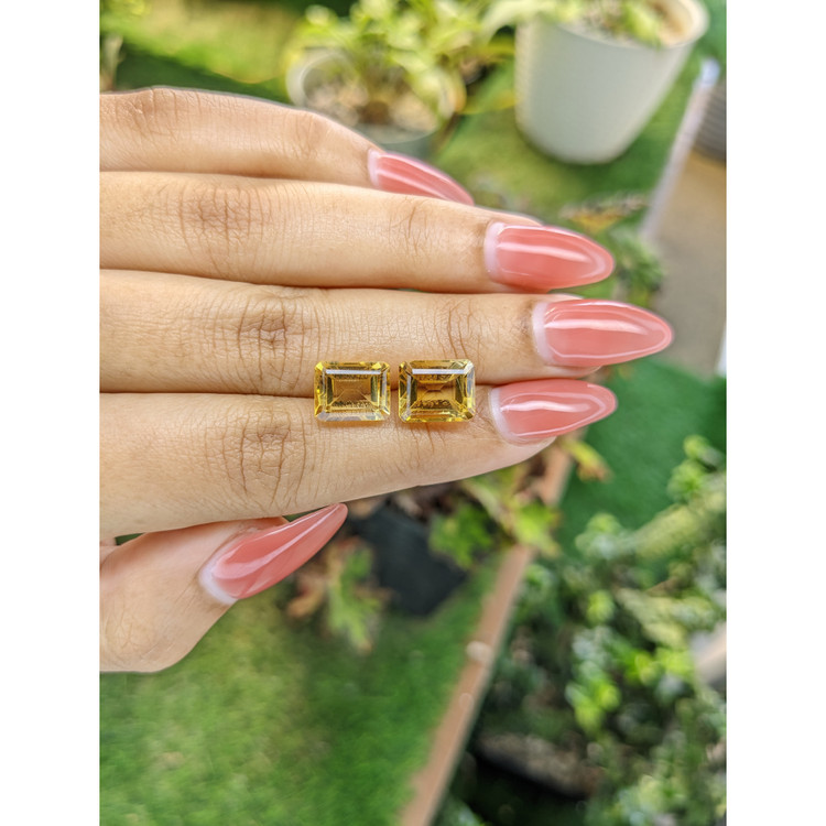 7.83 Ct.Tw. Citrine Pair from Brazil