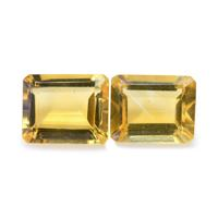 5.70 Ct.Tw. Emerald Cut Citrine Pair