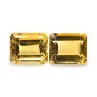 7.30 Ct.Tw. Emerald Cut Citrine Pair