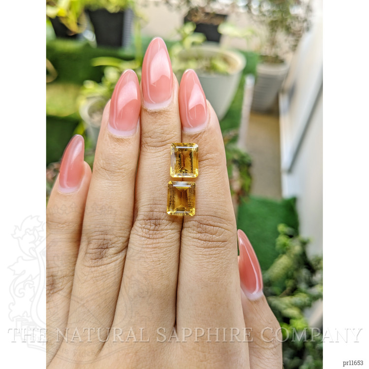 7.30 Ct.Tw. Citrine Pair from Brazil