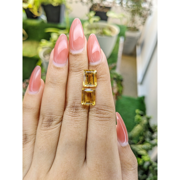 7.30 Ct.Tw. Citrine Pair from Brazil