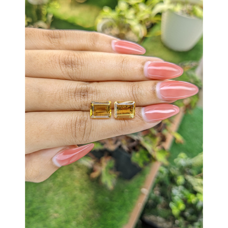 7.30 Ct.Tw. Citrine Pair from Brazil
