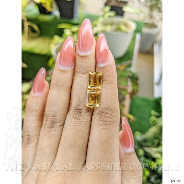 5.72 Ct.Tw. Yellow Citrine Pair from Brazil