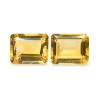 5.51 Ct.Tw. Emerald Cut Citrine Pair