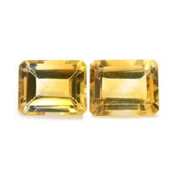 6.62 Ct.Tw. Emerald Cut Citrine Pair