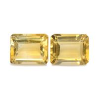 6.12 Ct.Tw. Emerald Cut Citrine Pair