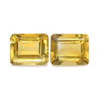 6.57 Ct.Tw. Emerald Cut Citrine Pair