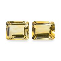 6.33 Ct.Tw. Emerald Cut Citrine Pair