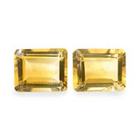 6.27 Ct.Tw. Emerald Cut Citrine Pair