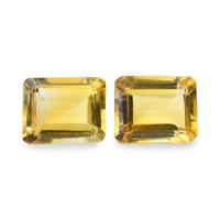 5.49 Ct.Tw. Emerald Cut Citrine Pair