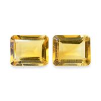 5.36 Ct.Tw. Emerald Cut Citrine Pair